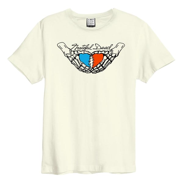 Amplified Unisex Adult Heart Shape Grateful Dead T-Shirt