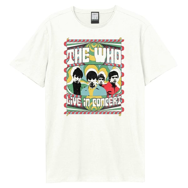 Amplified Unisex Adult Paisley Live In Concert The Who T-Shirt