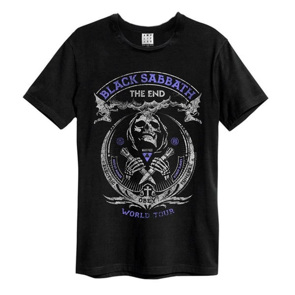 Amplified Unisex Adult The End Black Sabbath T-Shirt