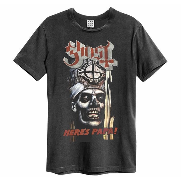 Amplified Unisex Adult Here´s Papa Ghost T-Shirt