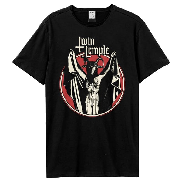 Amplified Unisex Aikuisten Baphomette Twin Temple T-paita