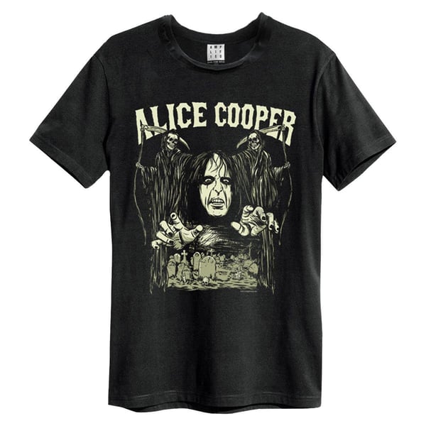 Amplified Unisex Adult Reapers Alice Cooper T-Shirt