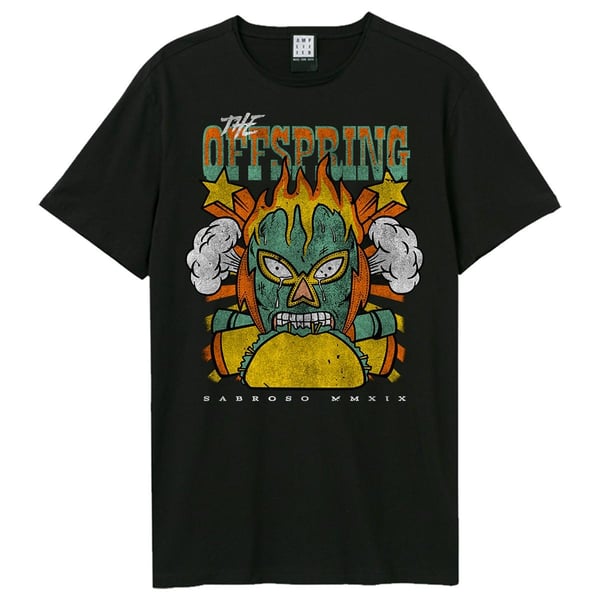 Amplified Unisex Adult Sabroso Flame The Offspring T-Shirt