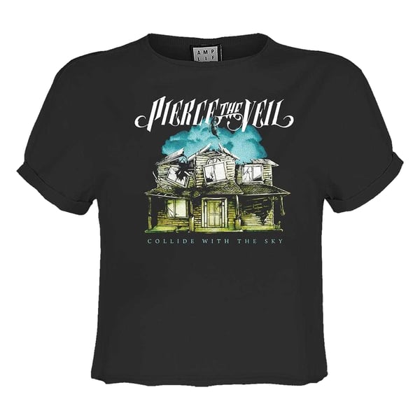 Amplified Womens/Ladies Collide With The Sky Pierce The Veil Crop Top