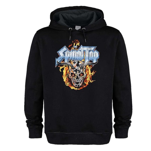 Amplified Unisex Vuxen Dödskalle Och Lågor Spinal Tap Hoodie