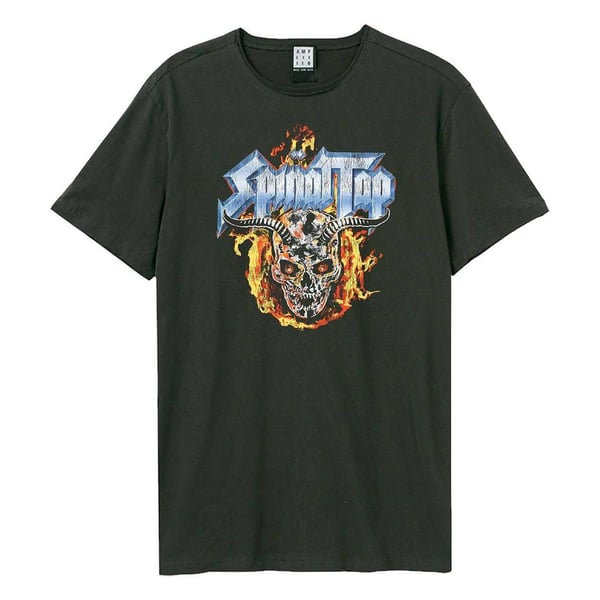 Amplified Unisex Adult Skull And Flames Spinal Tap T-Shirt