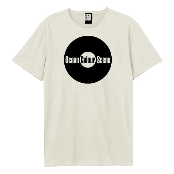 Amplified Unisex Adult Black Record Ocean Colour Scene T-Shirt