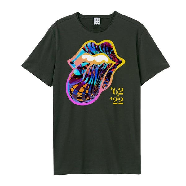 Amplified Unisex Adult Sixty Tongue The Rolling Stones T-Shirt