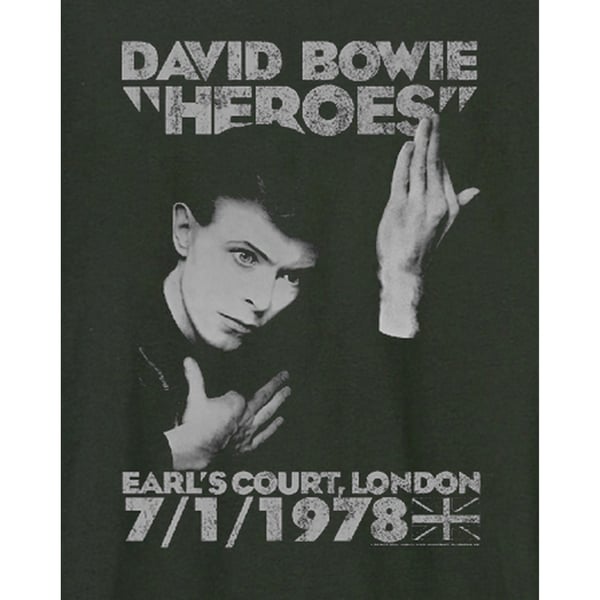Amplified Unisex Aikuisten Heroes 1978 David Bowie T-paita