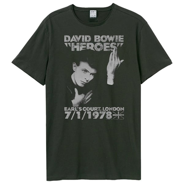 Amplified Unisex Aikuisten Heroes 1978 David Bowie T-paita