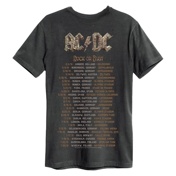 Amplified Unisex Adult Rock Or Bust Tour AC/DC T-Shirt