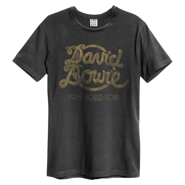 Amplified Unisex voksen 1978 World Tour David Bowie T-shirt