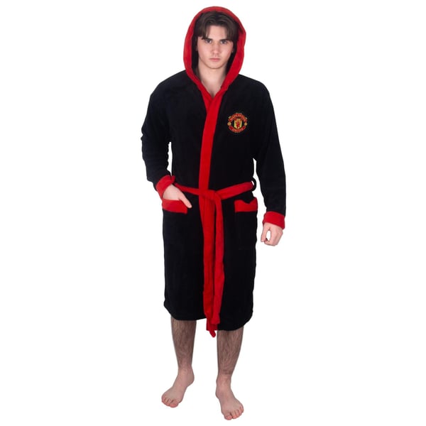 Manchester United FC Mens Crest Fleece Dressing Gown