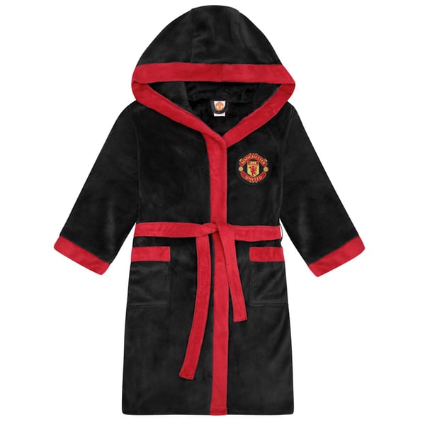 Manchester United FC Mens Crest Fleece Dressing Gown