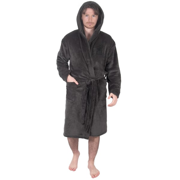 Liverpool FC Mens Plain Fleece Dressing Gown