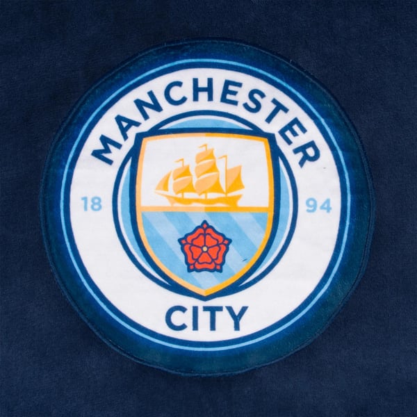 Manchester City FC Unisex Adult Crest Oversized Blanket Hoodie
