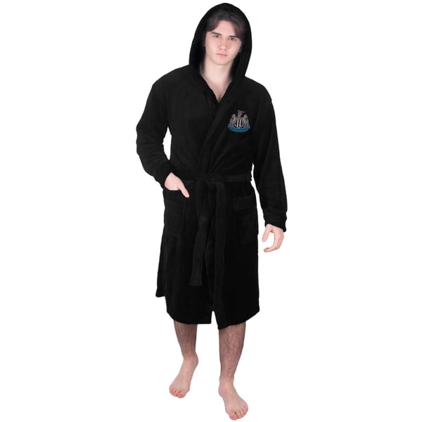 Newcastle United FC Mens Crest Fleece Dressing Gown