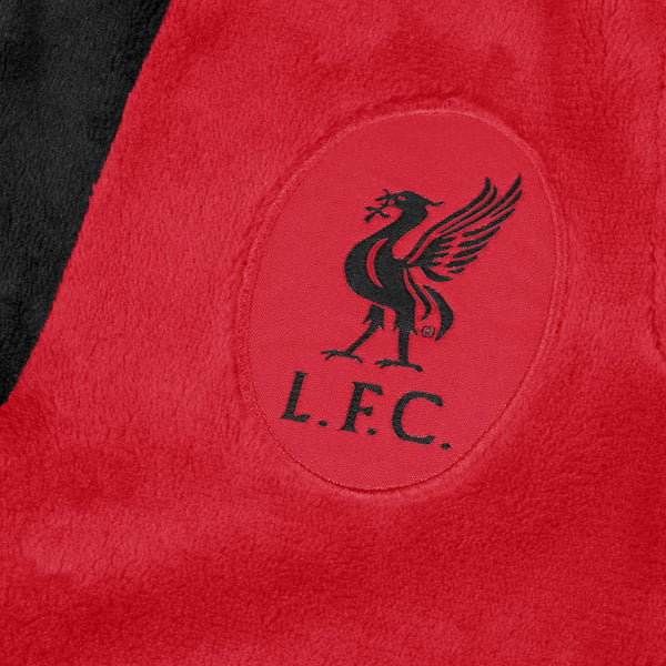 Liverpool FC Boys Crest Fleece Contrast Trim Dressing Gown