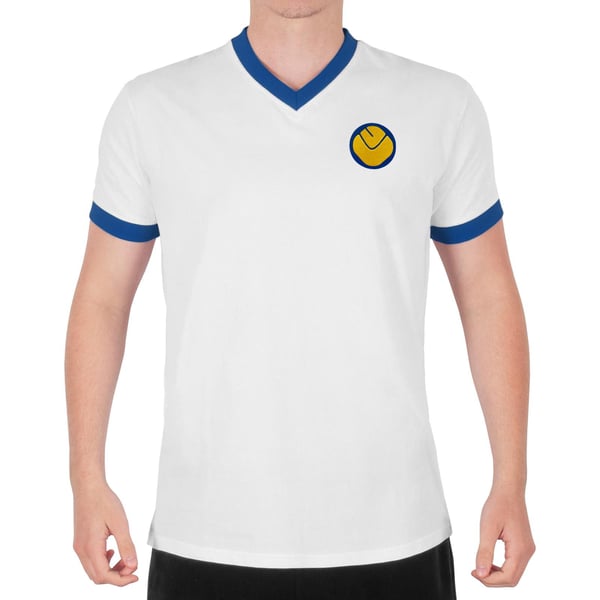 Leeds United FC Mens Retro Polyester V Neck T-Shirt