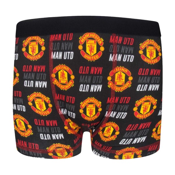 Manchester United FC Boys Crest Boxer Shorts (Pack of 3)