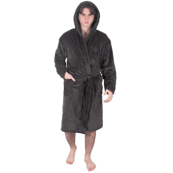 Manchester United FC Mens Crest Fleece Dressing Gown