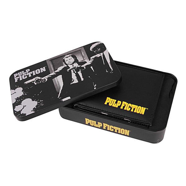 Pulp Fiction Tin Vincent Vega Jules Winnfield Leather Wallet