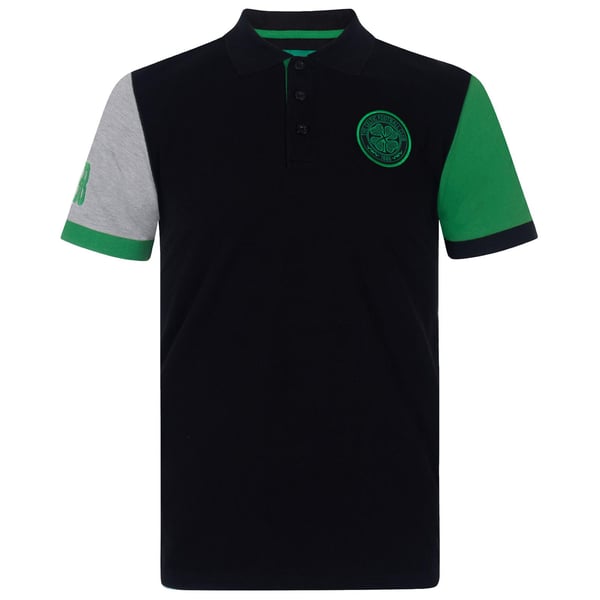 Celtic FC Boys Contrast Sleeves Polo Shirt