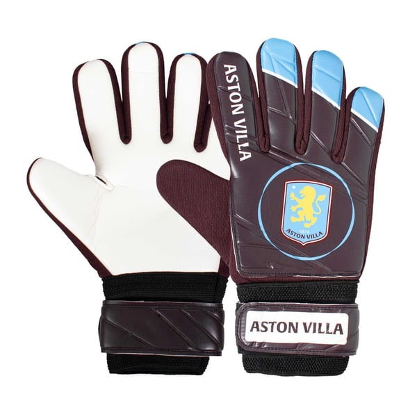 Aston Villa FC Boys Crest Goalkeeper Gloves