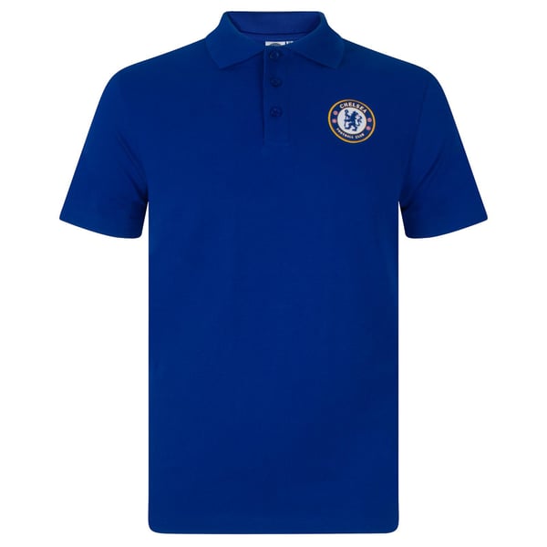 Chelsea FC Mens Crest Polo Shirt