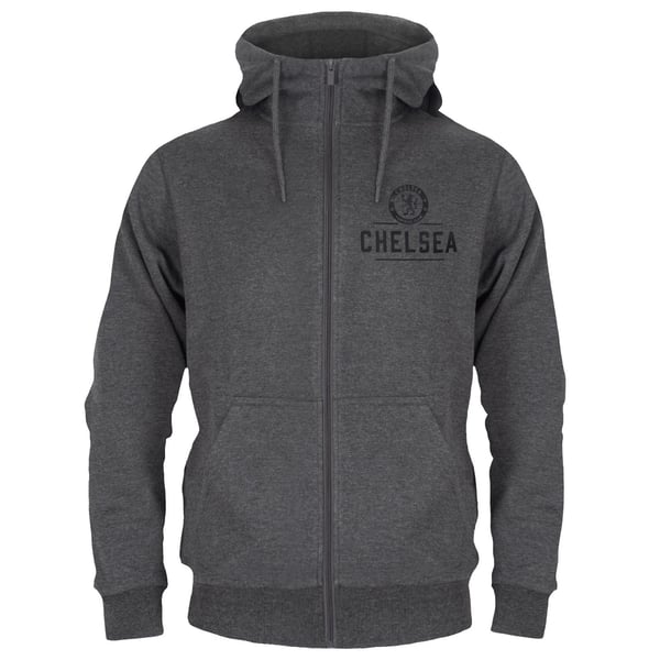 Chelsea FC Mens Fleece Full Zip Hoodie