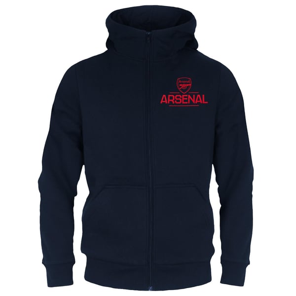 Arsenal FC Pojkar Fleece Hel Dragkedja Huvtröja