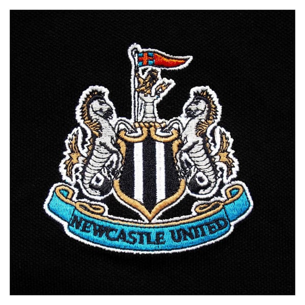 Newcastle United FC Mens Woven Patch Polo Shirt