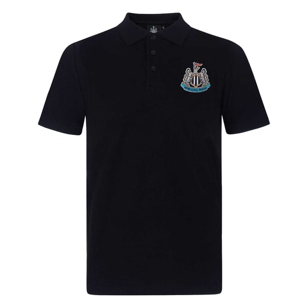 Newcastle United FC Mens Woven Patch Polo Shirt