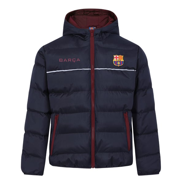 Barcelona FC Boys Contrast Detail Quilted Jacket