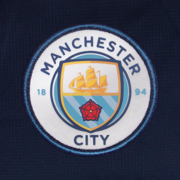 Manchester City FC Boys Crest Quilted Padded Jacket