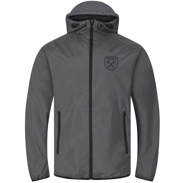 West Ham United FC Mens Crest Peaked Windbreaker