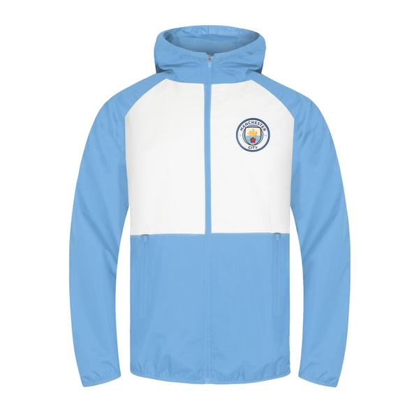Manchester City FC Mens Crest Raglan Windbreaker