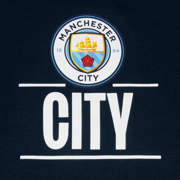 Manchester City FC Mens Fleece Full Zip Hoodie