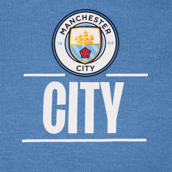 Manchester City FC Mens Fleece Full Zip Hoodie