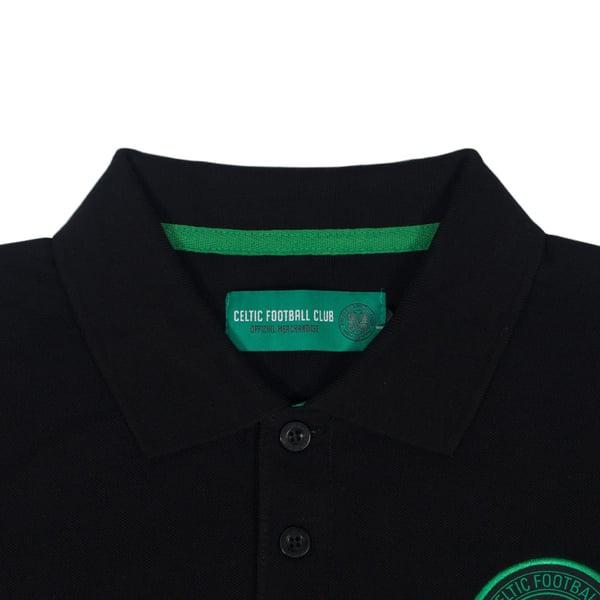 Celtic FC Mens Contrast Sleeves Polo Shirt