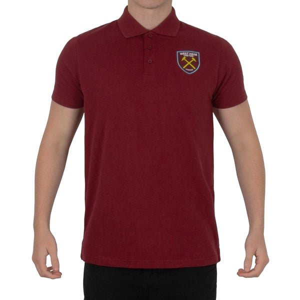 West Ham United FC Mens Crest Polo Shirt