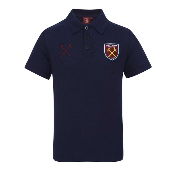West Ham United FC Mens Crest Polo Shirt