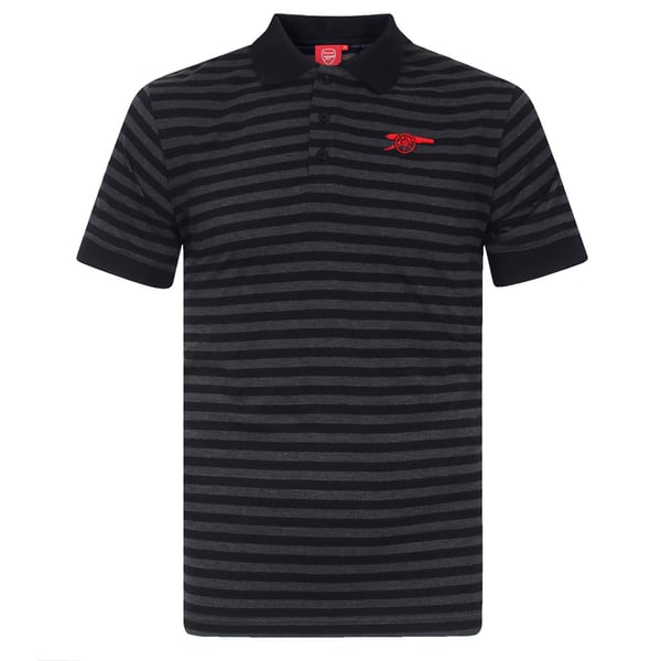 Arsenal FC Mens Contrast Striped Polo Shirt