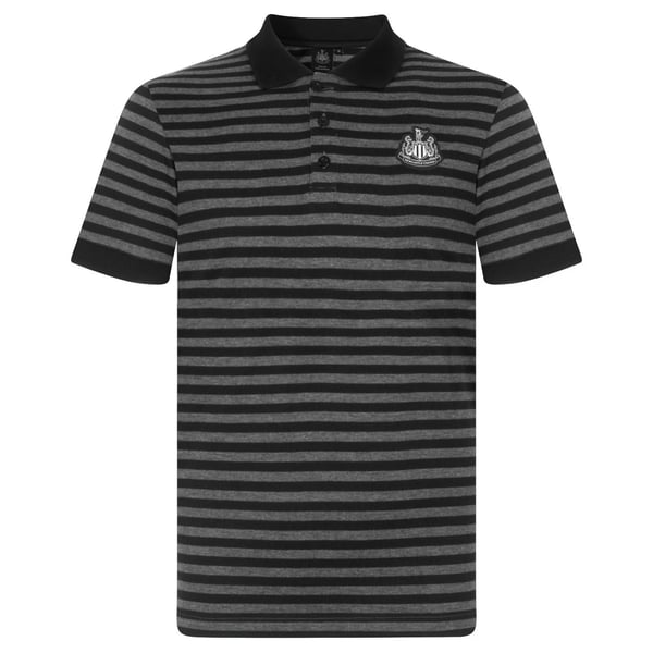 Newcastle United FC Mens Contrast Striped Polo Shirt