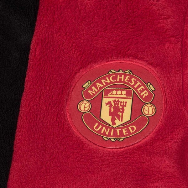 Manchester United FC Boys Crest Fleece Dressing Gown
