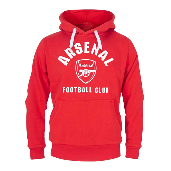 Arsenal FC Herr Fleece Hoodie med klubbmärke