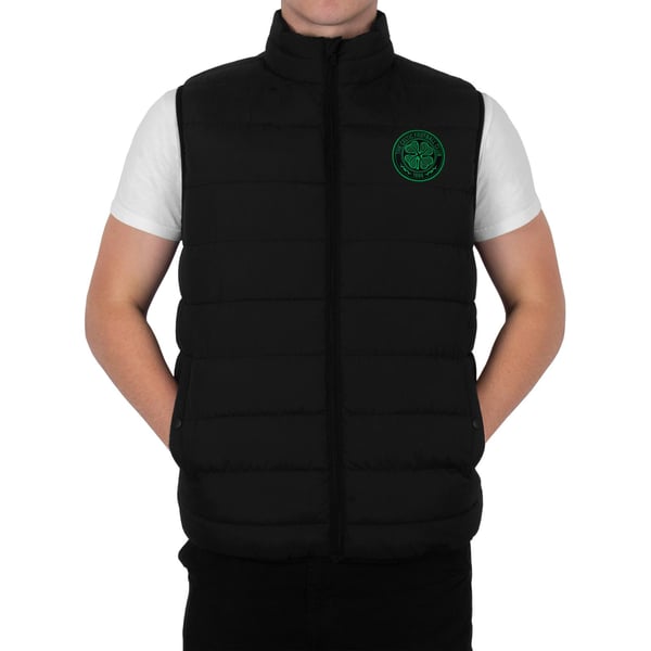 Celtic FC Mens Quilted Padded Gilet