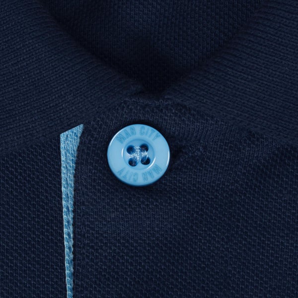 Manchester City FC Boys Contrast Sleeves Polo Shirt