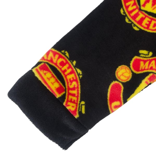 Manchester United FC Baby Crest Fleece All-Over Print Dressing Gown