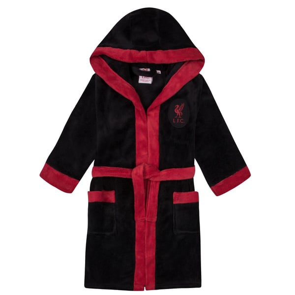 Liverpool FC Boys Crest Fleece Dressing Gown Liverpool FC Boys Crest Fleece Dressing Gown